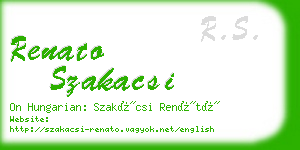 renato szakacsi business card